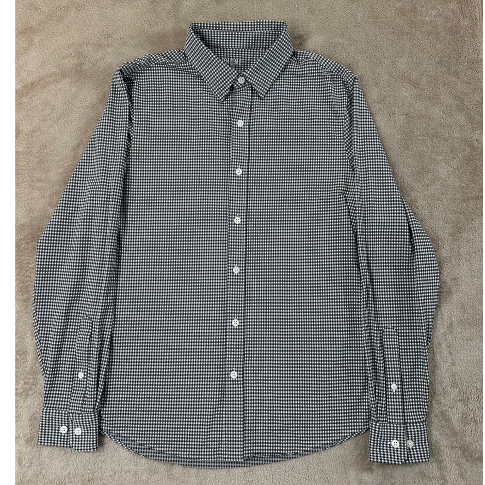 Rhone‎ Commuter Shirts Mens Size M Black Gray Performance Long Sleeve EUC